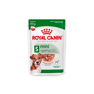 Ração Úmida Royal Canin Mini Ageing para Cães Adultos Sênior de Raças Pequenas 85g (Sachê)