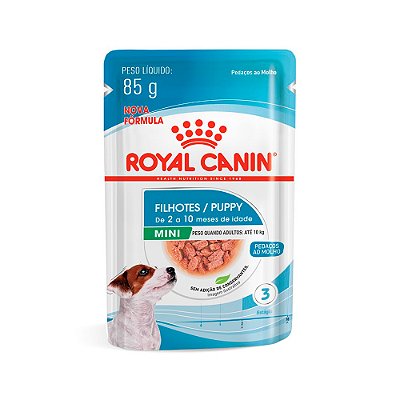 Ração Úmida Royal Canin Mini Puppy para Cães Filhotes de Raças Pequenas 85g (Sachê)