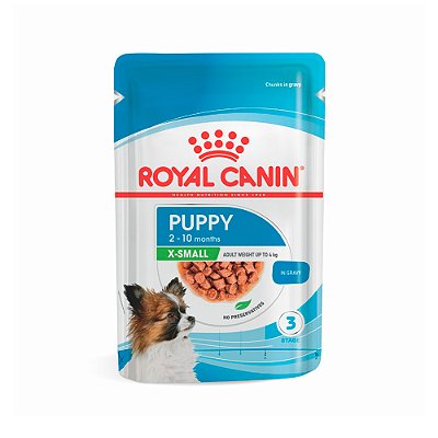 Ração Úmida Royal Canin X-Small Puppy para Cães Filhotes de Raças Mini 85g (Sachê)