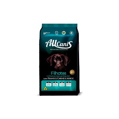 Ração Allcanis Frango, Carne e Arroz para Cães Filhotes 15kg