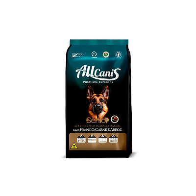 Ração Allcanis para Cães Sênior de Raças Médias e Grandes 20kg