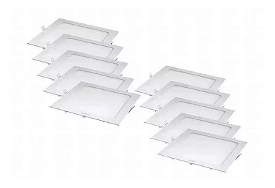 Plafon Led Quadrado de Embutir 12W 6000K 21026