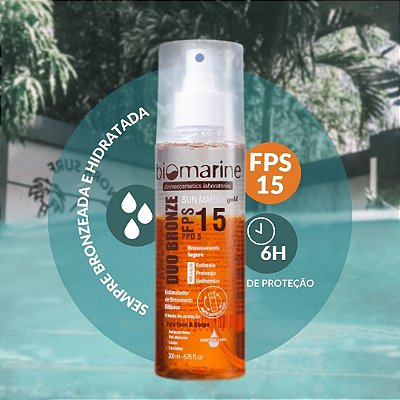 Biomarine Bronzeador Bifasico Sun Marine Duo Bronze FPS 15
