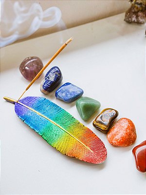 Incensário Pena 7 chakras