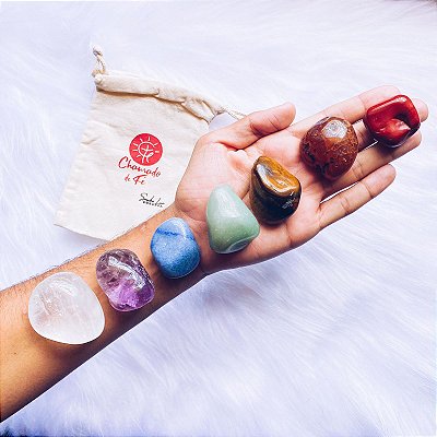 Kit 7 Chakras pedras roladas