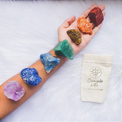 Kit 7 Chakras pedras brutas
