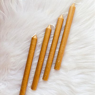 Vela palito especial dourada un