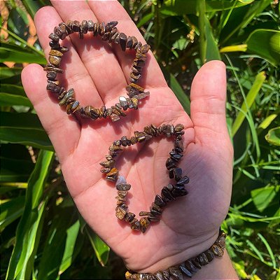 Pulseira de cascalho Bronzita