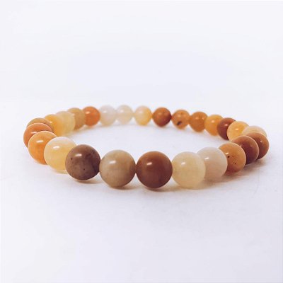 Pulseira de jaspe amarelo - alegria e positividade