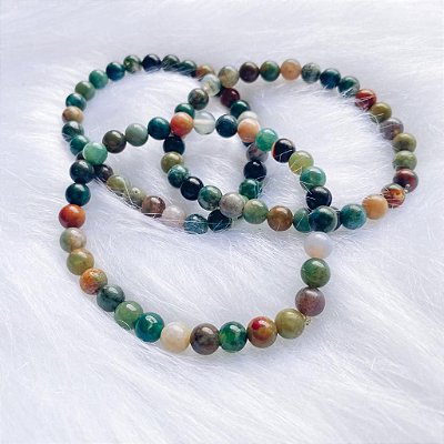 Pulseira de Jaspe Sanguíneo 6mm - Saúde e imunidade