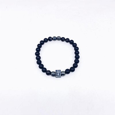 Pulseira de Onix e Hematita