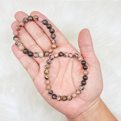 Pulseira de rodonita - Equilibro emocional e magnetismo