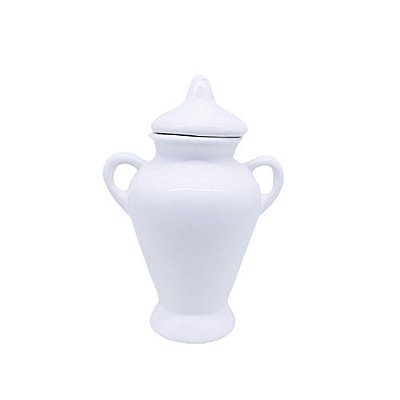 Quartinha de louça branca 15cm c/ asa