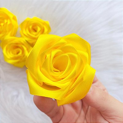 Rosa para cabelo cigana - Amarela