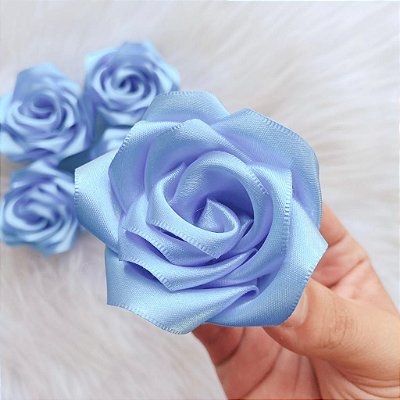 Rosa para cabelo cigana - Azul