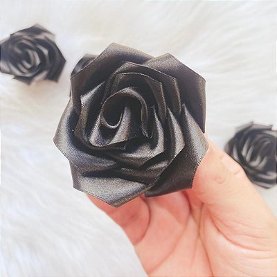 Rosa para cabelo pomba gira ou malandra - Preto