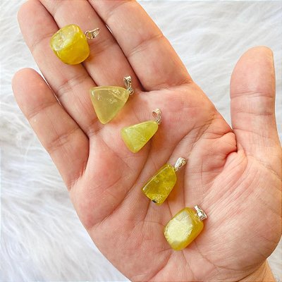 Pingente de Jade Oliva Rolada - Felicidade e antiestresse