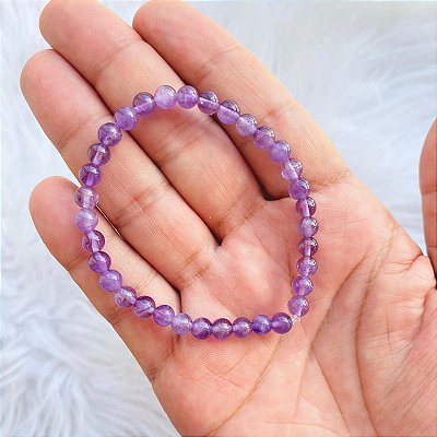 Pulseira de Ametista 6mm - Intuição e Transmutação