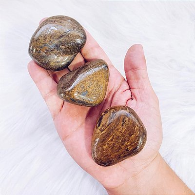 Pedra Bronzita rolada - autocontrole e calma