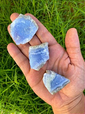 Pedra de Ágata blue lace bruta - Praz e harmonia