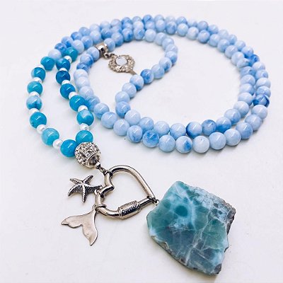 Japamala de Iemanjá prime c/ pedra Larimar