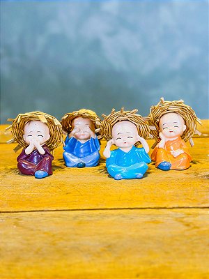 Jogo com 4 monges com Chapéu