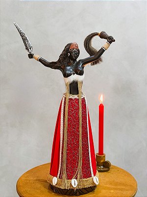 imagem de iansã em resina - Camasi 40cm