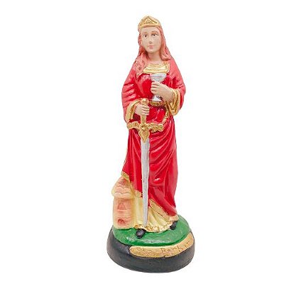 Imagem Santa Barbara de gesso - 20cm