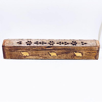 Incensário Baú de Madeira Indiano