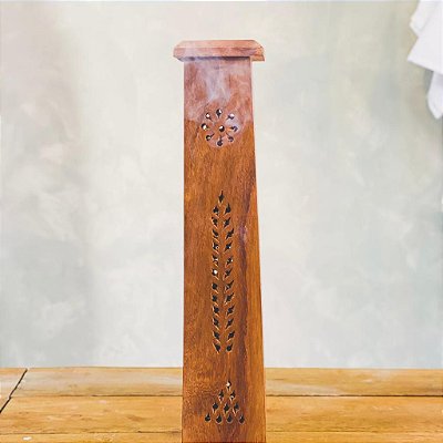 Incensário Torre de Madeira Indiano