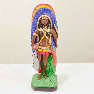 Imagem Cabocla Jurema Caçadora - Gesso