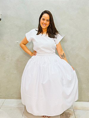 Conjunto Feminino Oxford - Branco