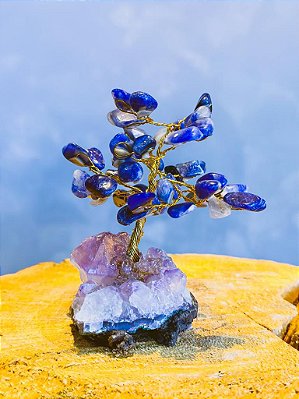 Árvore de Sodalita com base de ametista