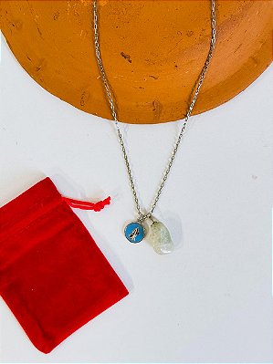 Corrente com Água-marinha de Iemanjá - Unissex