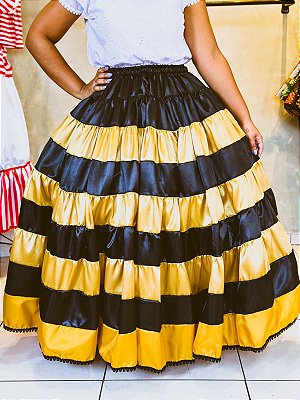 Saia Amarelo e Preto