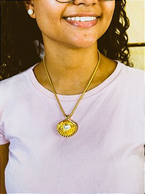 Colar Banhado a Ouro Concha