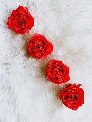 Rosa para cabelo pomba gira ou Cigana - vermelho
