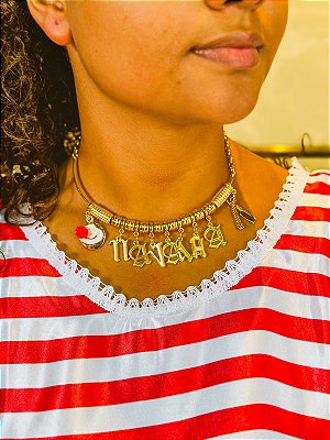 Colar banhado - Navalha