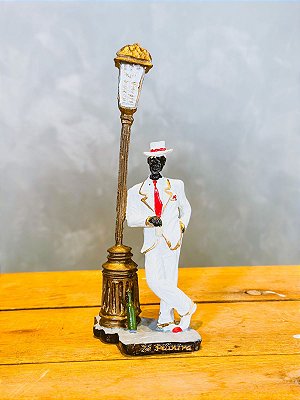 Imagem Zé Pilintra no poste 22cm - resina