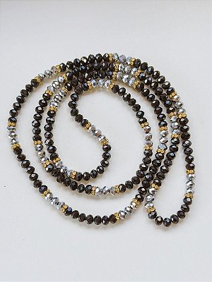 Guia de Cristal preta e prata