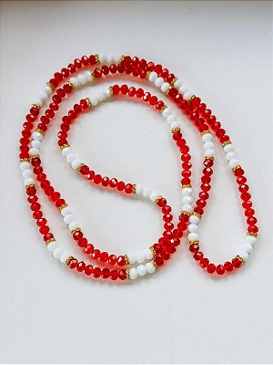 Guia de Cristal vermelha e Branca