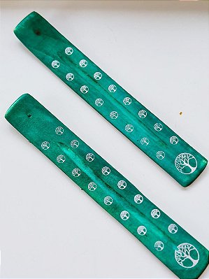 Incensário Indiano de Madeira - Verde