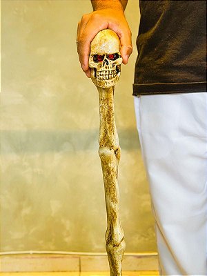 Bengala de caveira osso - Resina