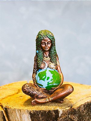 Imagem Deusa Gaia - Mãe Terra 15cm em resina