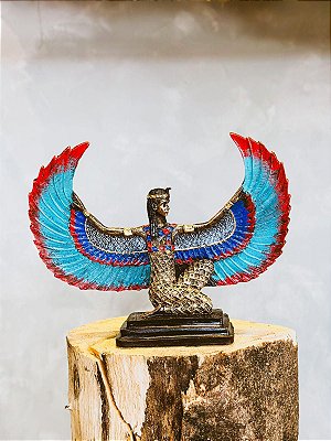 Imagem Deusa Isis assa aberta em resina
