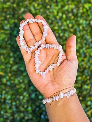 Pulseira cascalho Kunzita -  Atrair o amor e amor incondicional