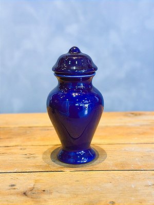 Quartinha de louça azul escuro 18cm s/ asa