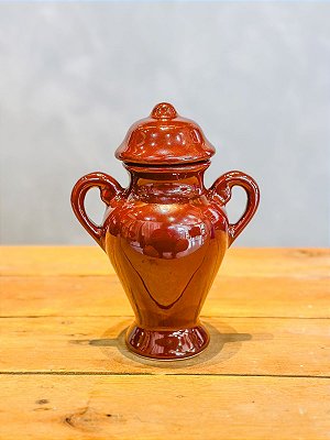 Quartinha de louça Marron o 18cm c/ asa