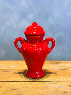 Quartinha de louça Vermelha 18cm c/ asa