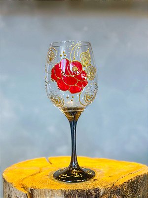 Taça de Rosa fundo transparante